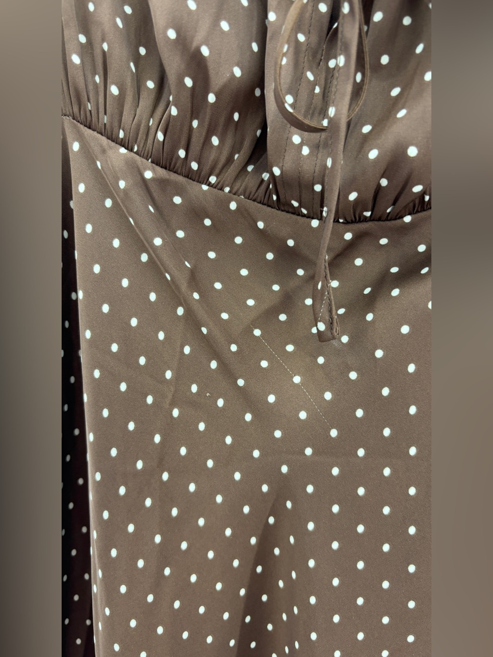 Ciao Lucia Leo Satin Midi Dress in Siena Polka Dot - Picture 8 of 9